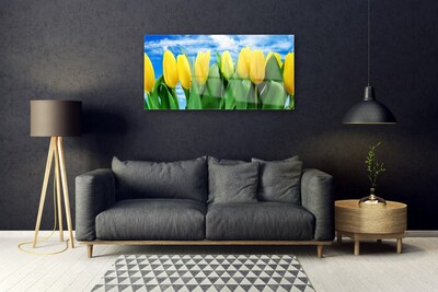 Üvegkép falra tulipán virágok