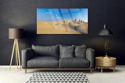 Modern üvegkép Fekvő sivatagi homok