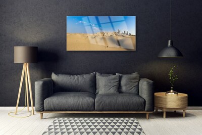Modern üvegkép Fekvő sivatagi homok