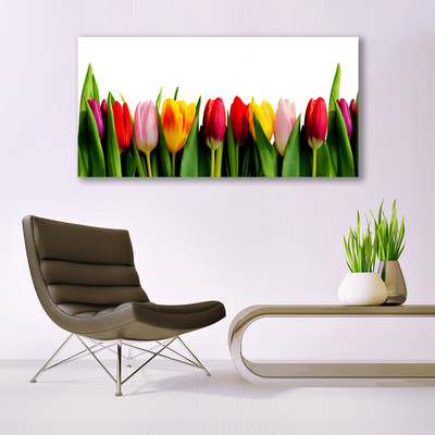 Üvegkép falra üzem tulipán