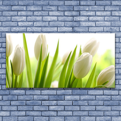 Modern üvegkép tulipán virágok