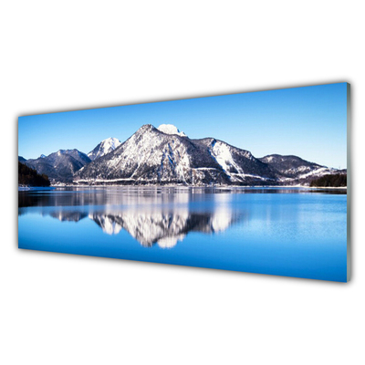 Üvegkép falra Lake hegyek táj