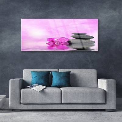 Üvegkép Pink Flower Art