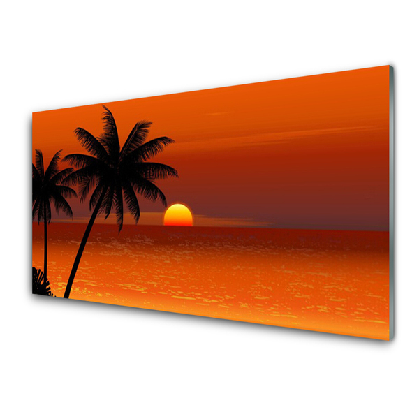 Üvegfotó Palma Sea Sun Landscape