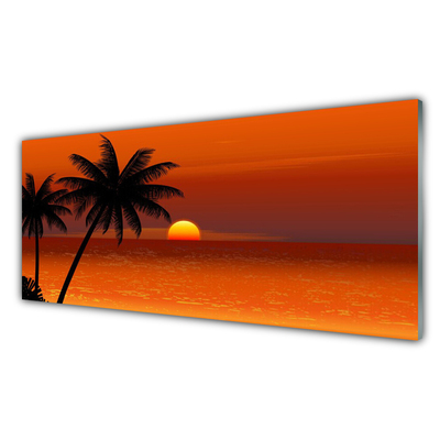 Üvegfotó Palma Sea Sun Landscape
