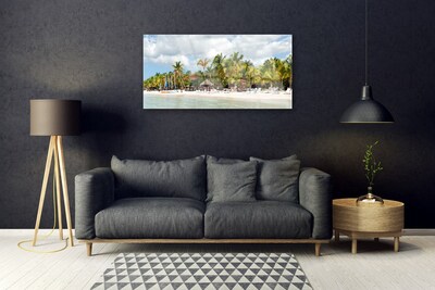 Üvegkép Beach Palm Trees Landscape