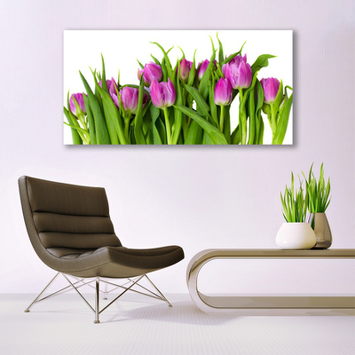 Üvegkép falra Tulipán virágok Plant