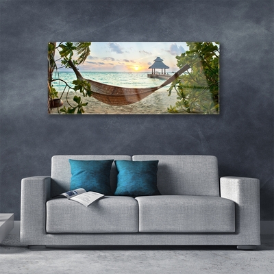 Modern üvegkép Hammock Beach Sea Landscape