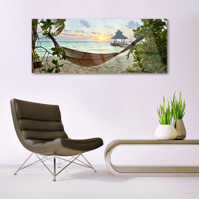 Modern üvegkép Hammock Beach Sea Landscape