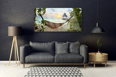 Modern üvegkép Hammock Beach Sea Landscape