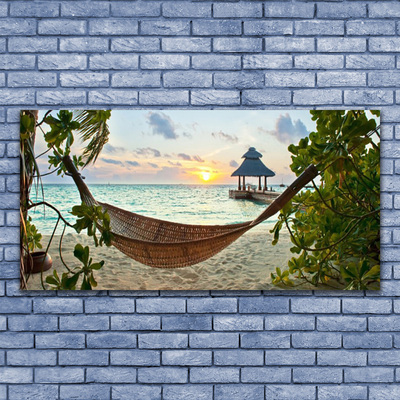 Modern üvegkép Hammock Beach Sea Landscape