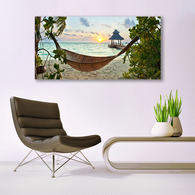 Modern üvegkép Hammock Beach Sea Landscape