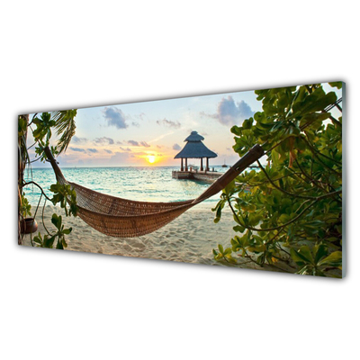 Modern üvegkép Hammock Beach Sea Landscape