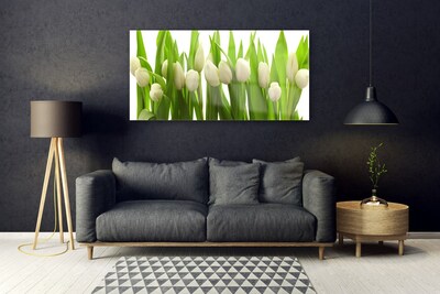 Fali üvegkép Tulipán virágok Plant