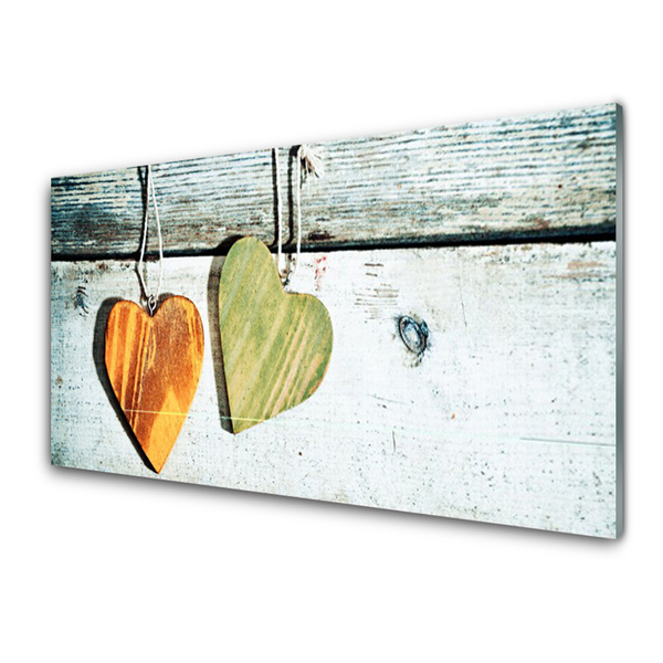 Üvegkép falra Szív Wood Art