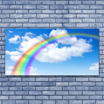 Fali üvegkép Rainbow Sky felhők