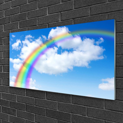Fali üvegkép Rainbow Sky felhők