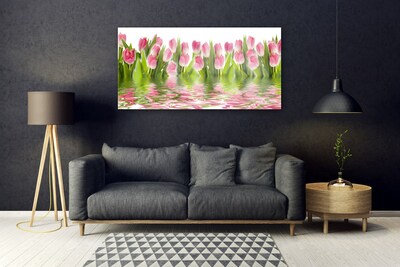 Modern üvegkép Plant tulipánok Természet