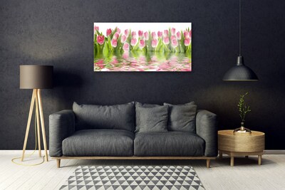 Modern üvegkép Plant tulipánok Természet