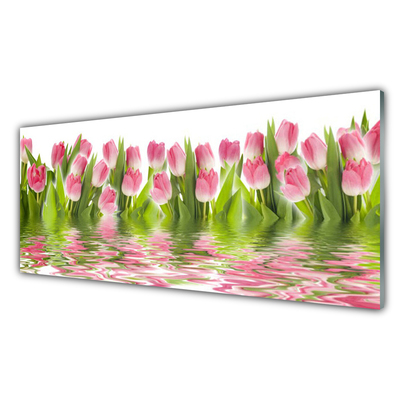 Modern üvegkép Plant tulipánok Természet