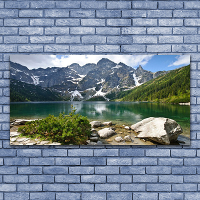 Üvegkép falra Lake hegyek táj