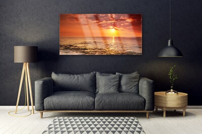 Üvegkép falra Sea Sun Landscape