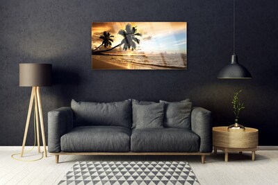 Üvegkép Palm Trees Beach Landscape