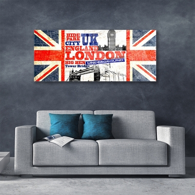 Üvegkép London Flag Art