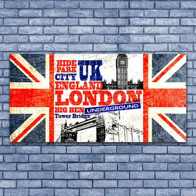 Üvegkép London Flag Art