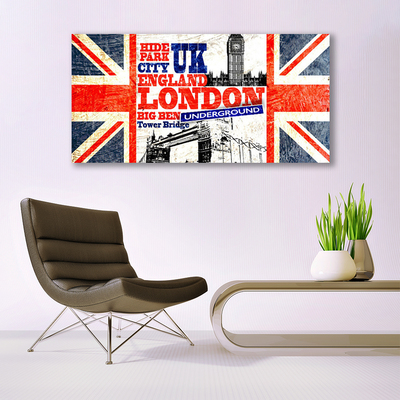 Üvegkép London Flag Art