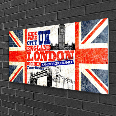 Üvegkép London Flag Art