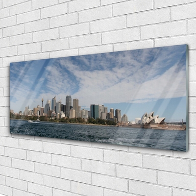 Üvegkép Sea városi házak Sydney