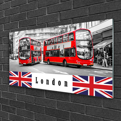 Modern üvegkép London Bus Art