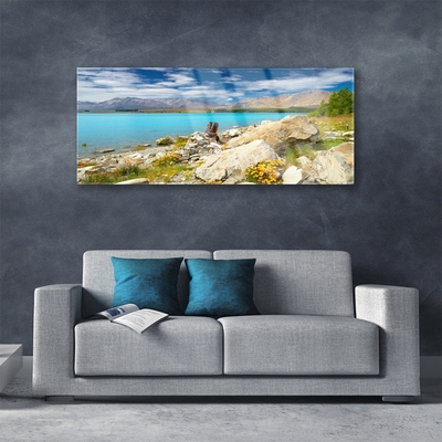 Fali üvegkép Sea Rock Landscape