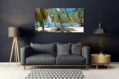 Üvegkép Beach Palm Trees Landscape