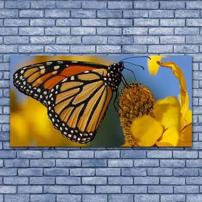 Üvegkép Butterfly Flower Természet