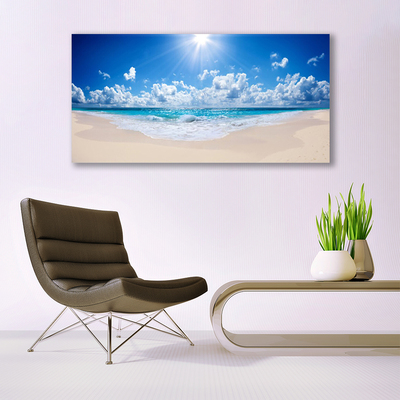 Üvegfotó Sun Beach Sea Landscape