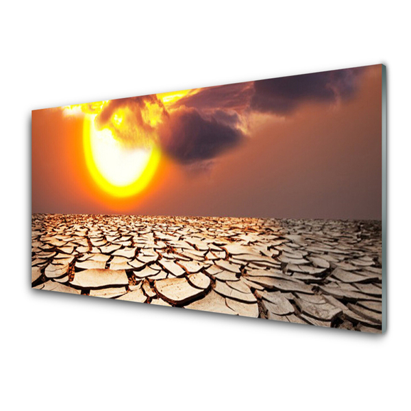 Üvegkép falra Sun Desert Landscape
