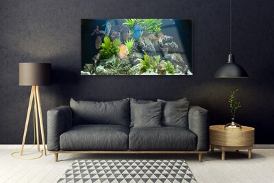 Modern üvegkép Hal akvárium Nature