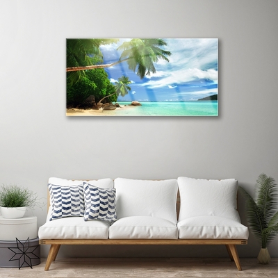 Fali üvegkép Palm Beach Sea Landscape