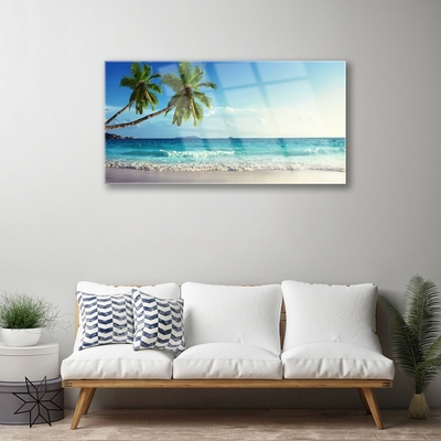 Üvegkép Seaside Palm Beach Landscape