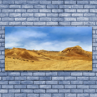 Modern üvegkép Desert Hills Landscape