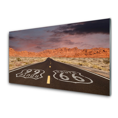 Modern üvegkép Desert autópálya