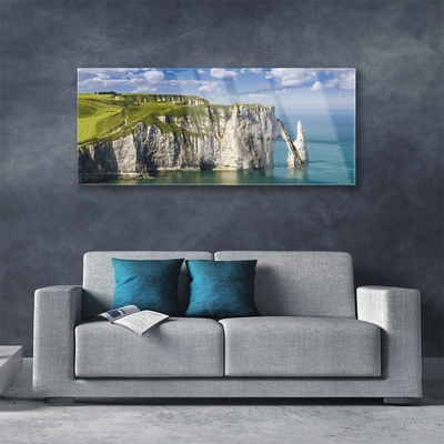 Üvegkép Cliff Rocks-tenger partja