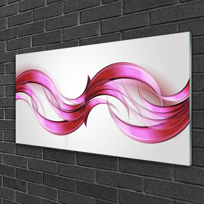 Fali üvegkép Waves Art absztrakt művészet