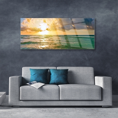 Modern üvegkép Sea Sunset
