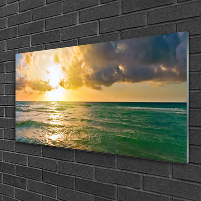 Modern üvegkép Sea Sunset