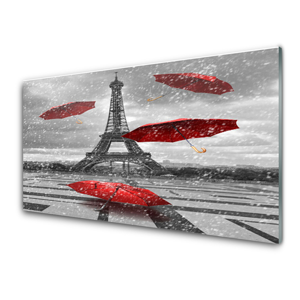 Fali üvegkép Párizsi Eiffel-torony Umbrella
