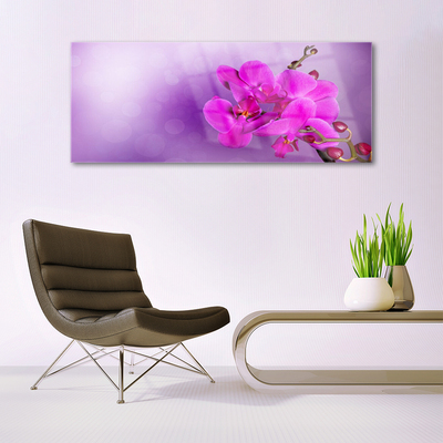 Modern üvegkép Orchid szirmok Virág
