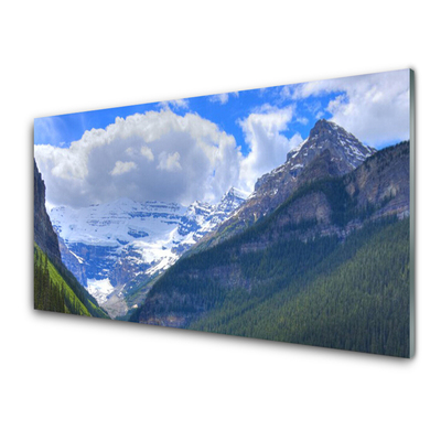 Modern üvegkép táj-hegység